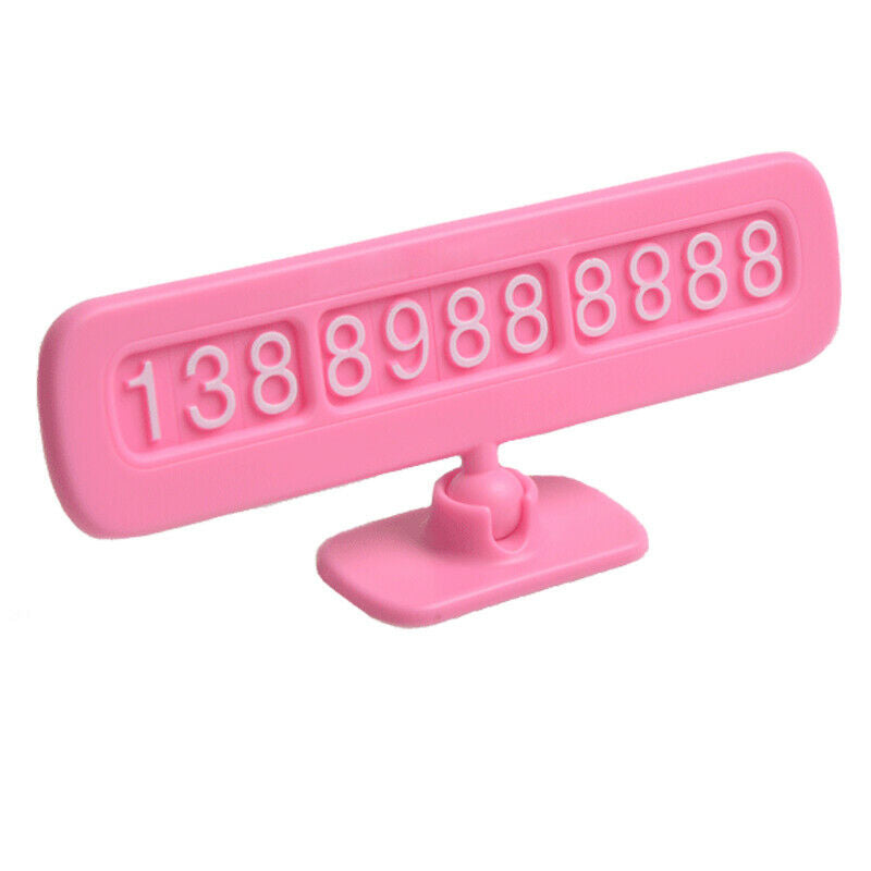 Car Auto Temporary Parking Card Phone Number Plate Rotatable Style