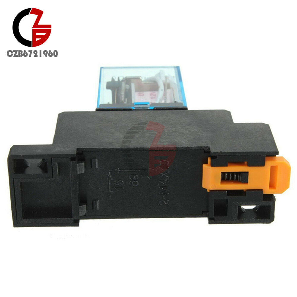 DC 12V Coil Power Relay LY2NJ 8 Pin HH62P-L JQX-13F10A 250V AC with Socket Base