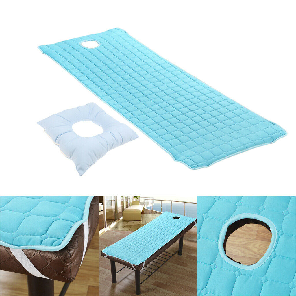 Salon Massage Bed Mattress Sheet with Face Cradle Cushion Pillow Pad Set