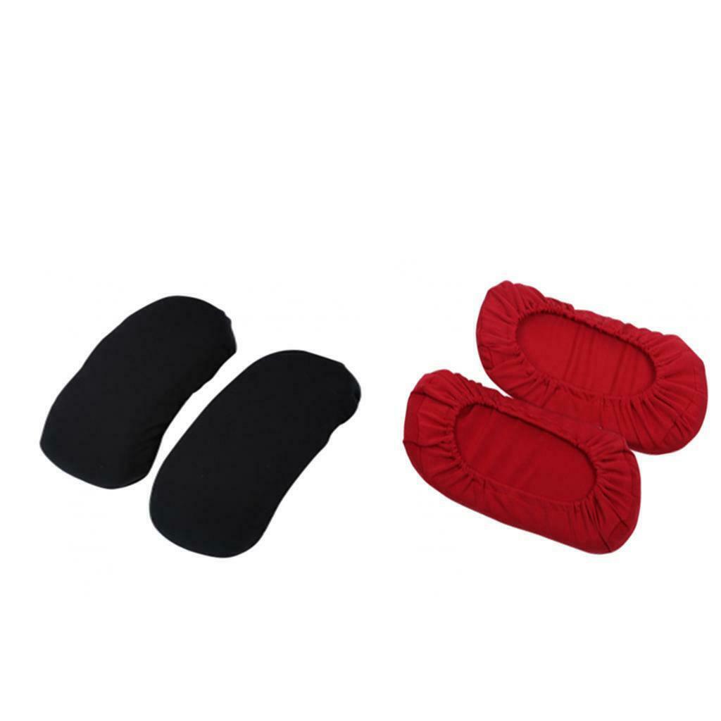 Red/Black Chair Armrest Cover Elastic Protector Chair Arm Cover 35x9cm 2 Pairs