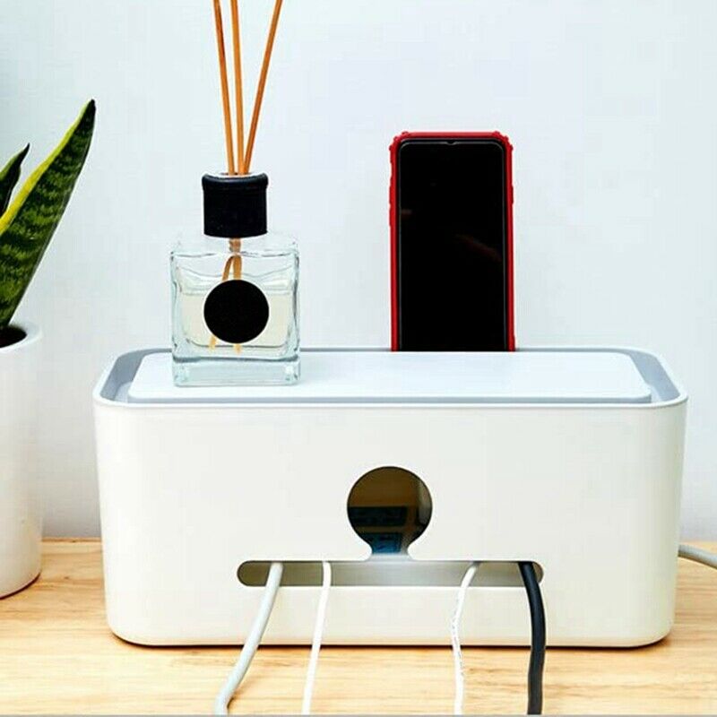 Cable Management Box, Cable Cord Organizer, Cord Management Container Cover Q9S2