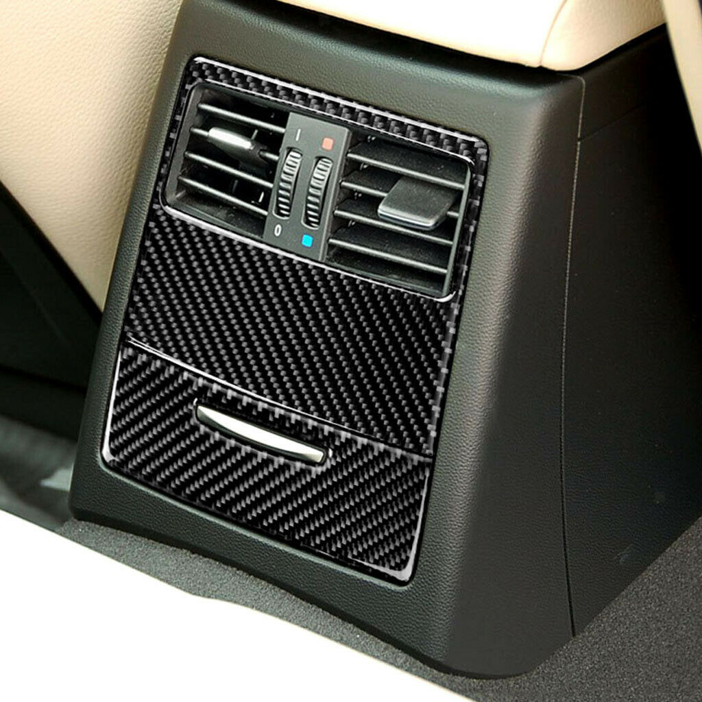 Carbon Fiber Car Rear Seat Air Conditioning Vent Cover Panel Trim  For  E90