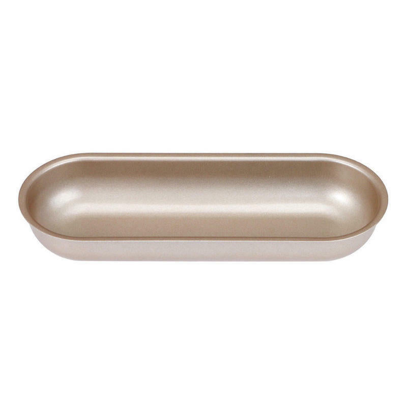 Hot Dog Bun Pan Hotdog Bread Mould Non Stick Bakeware Oval Cake Mold 185*67*25mm