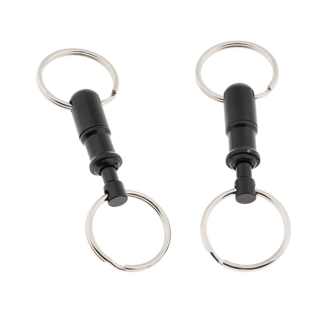 12Pcs Quick Release Pull-Apart Keychain Double Split Rings Handy Outdoor