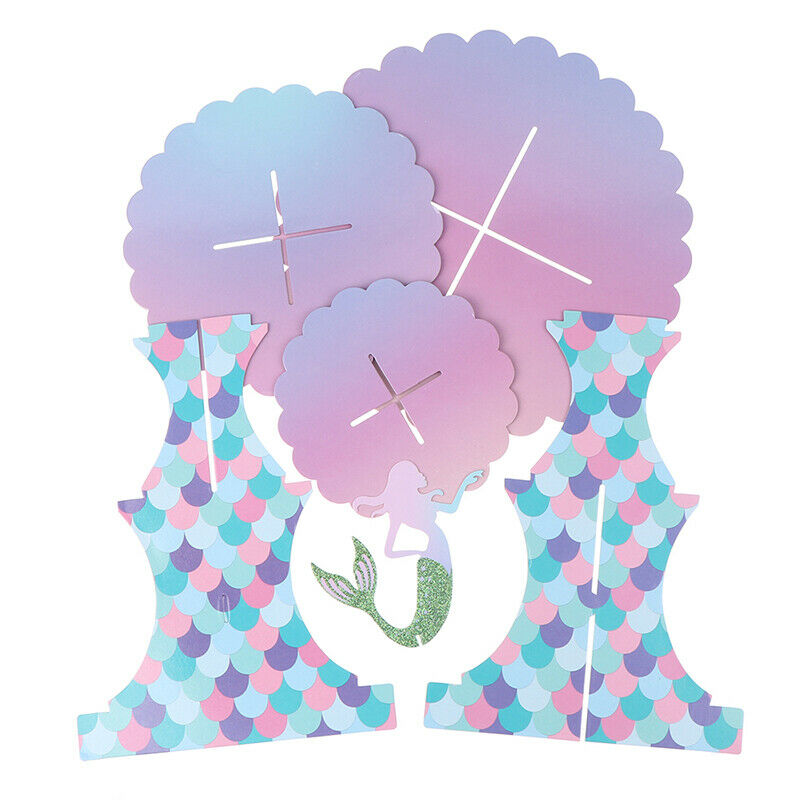 Three Layers Mermaid Cake Stand Mermaid Dessert Stands Birthday Party FavorBDDD