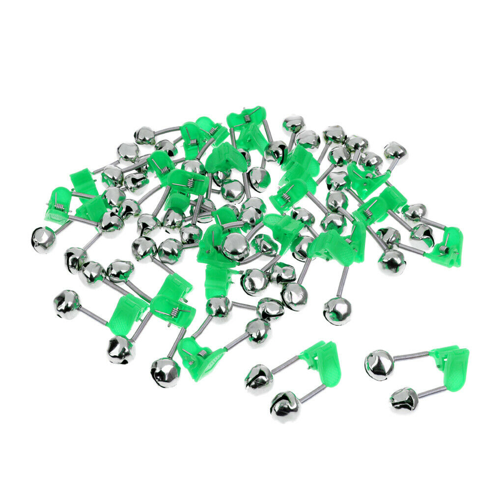 30 Pieces Night Fishing Rod Clamp Tip Clip Ring   Lure Alarm Twin Bells