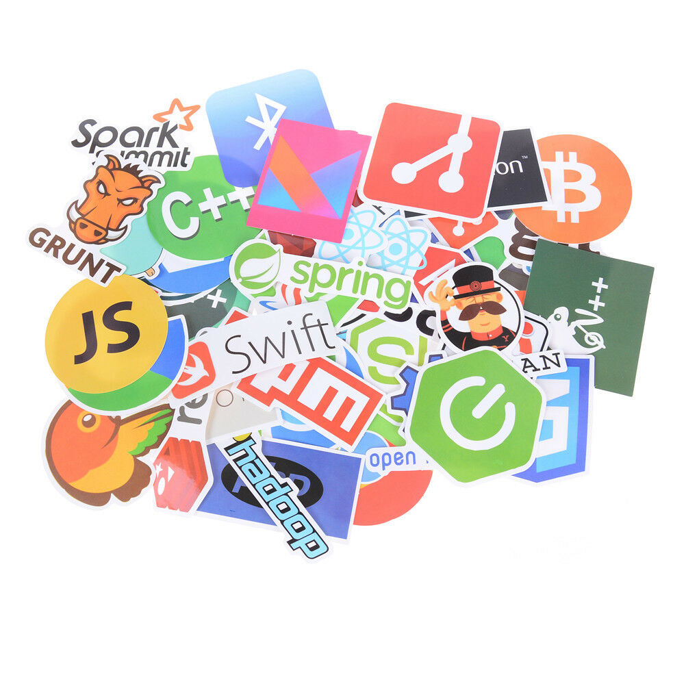 50Pcs Internet Java JS Programming Language Doodle Stickers For Laptop Car.l8