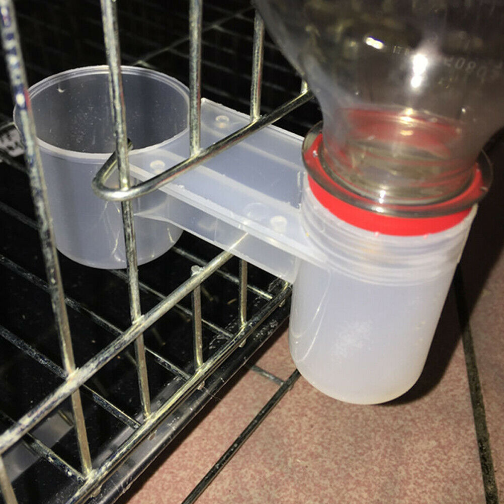Pet Bird Plastic  Drinker Feeder Water Bottle Cup cat Chicken Pig Ad