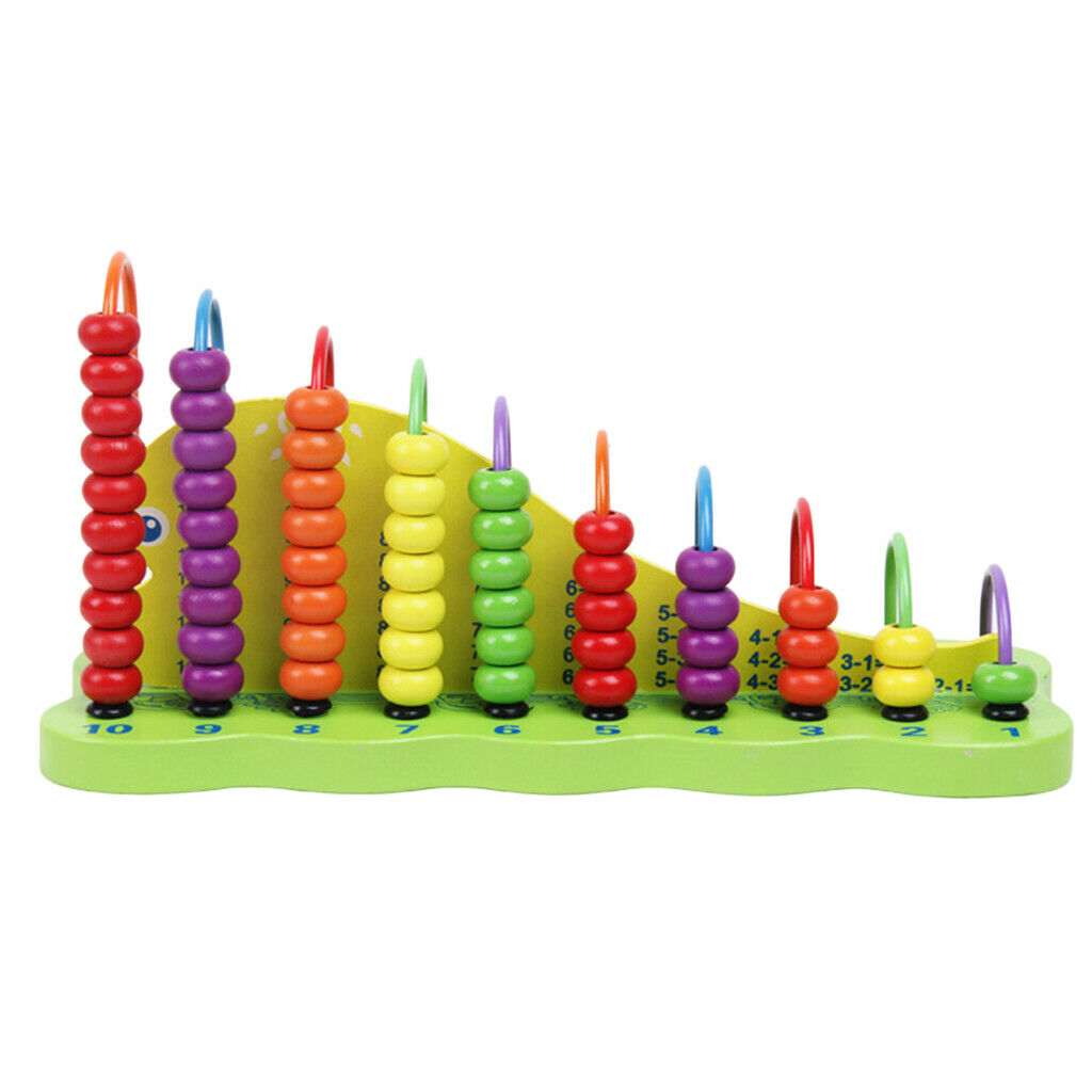 Kids Maths Learning Counting Abacus Mathematical Toys Bright Rainbow Color