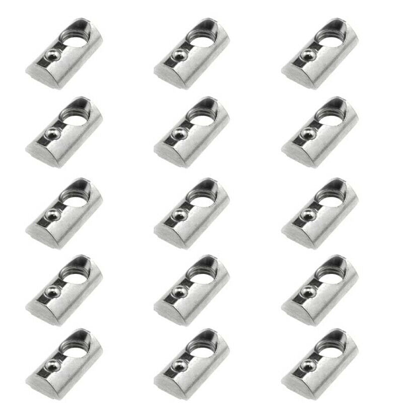 2X(30Pcs M8 T Slot Nuts Roll-In Sp Ball Loaded Elastic Nuts for 3030 SeriesU2Z6)