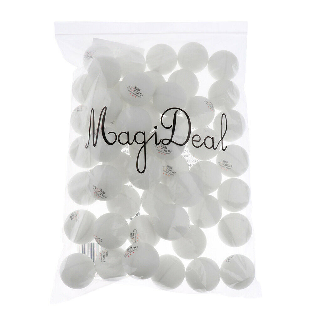 50pcs   table tennis balls white for training match, 40 mm