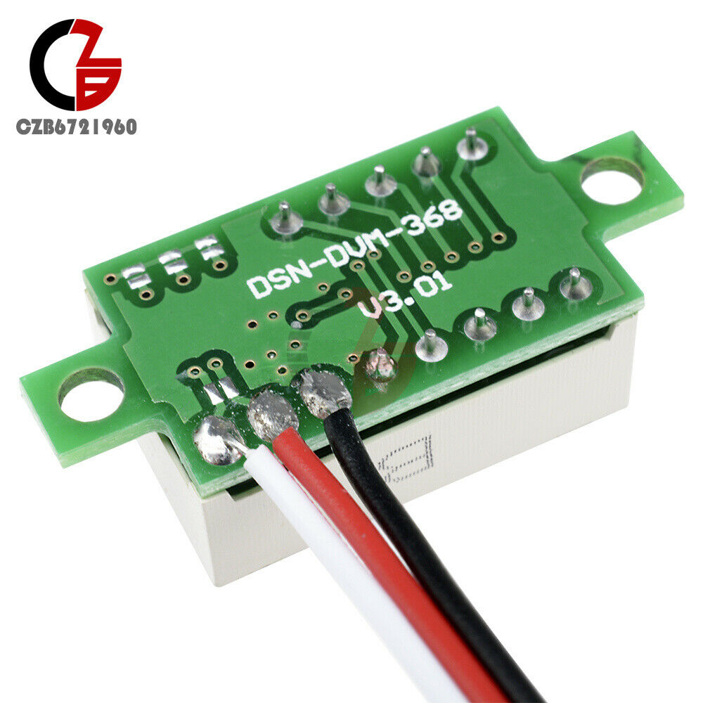 5PCS DC 0-30V 3-Wires 0.36 inch LED Panel Voltage Meter 3Digit Display Voltmeter