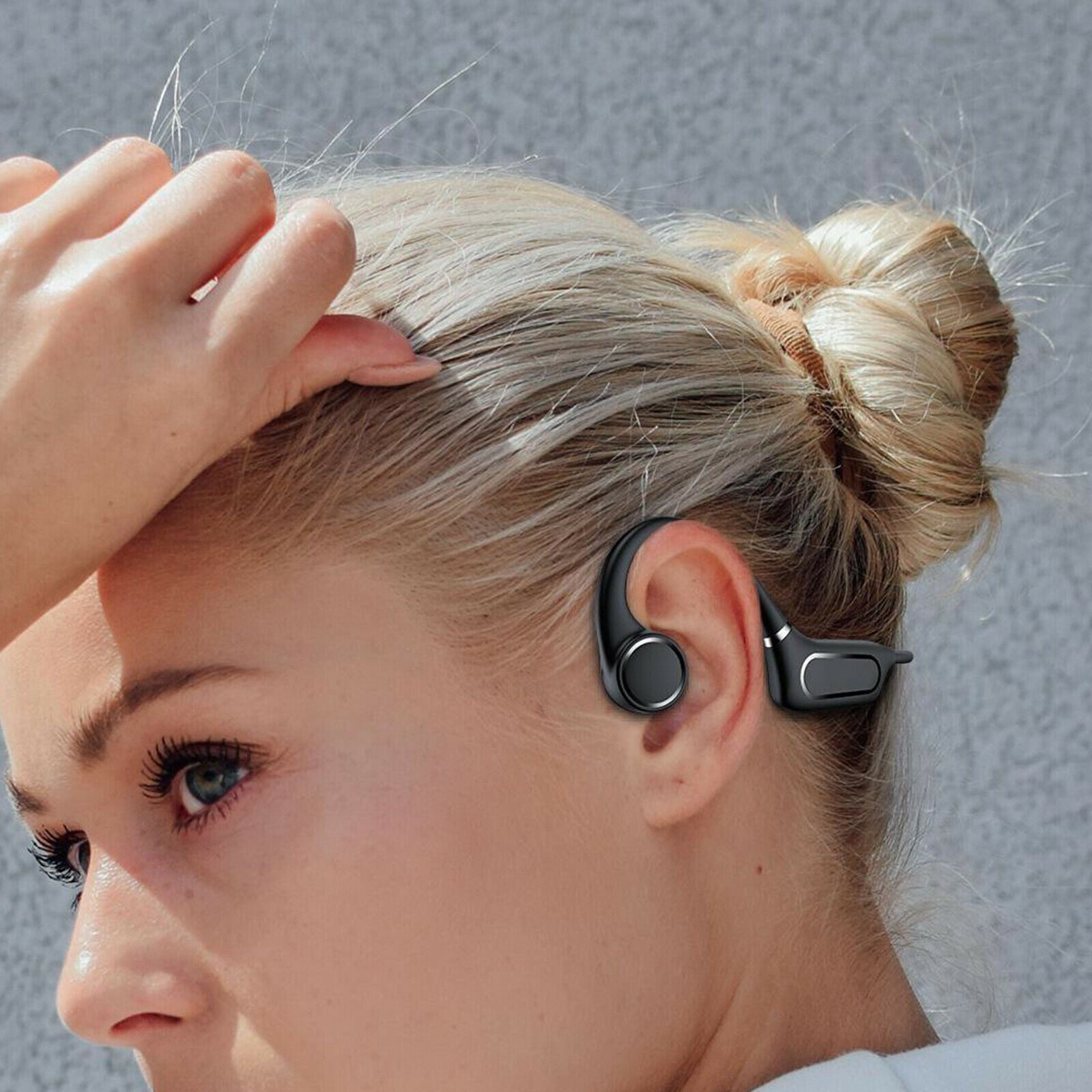 Waterproof Bluetooth Bone Conduction Headphones Mic Sport Wireless Earphones
