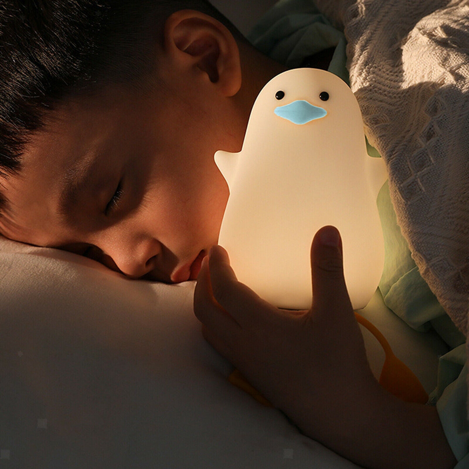 Seagull Silicone Night Light Animal Lamp for Kids Girls Child Toddler Yellow