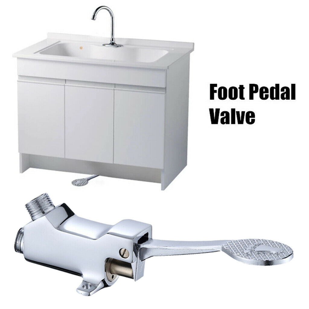 Single Brass Foot Pedal Valve Copper Pedal Water Faucet for Bathroom Basin