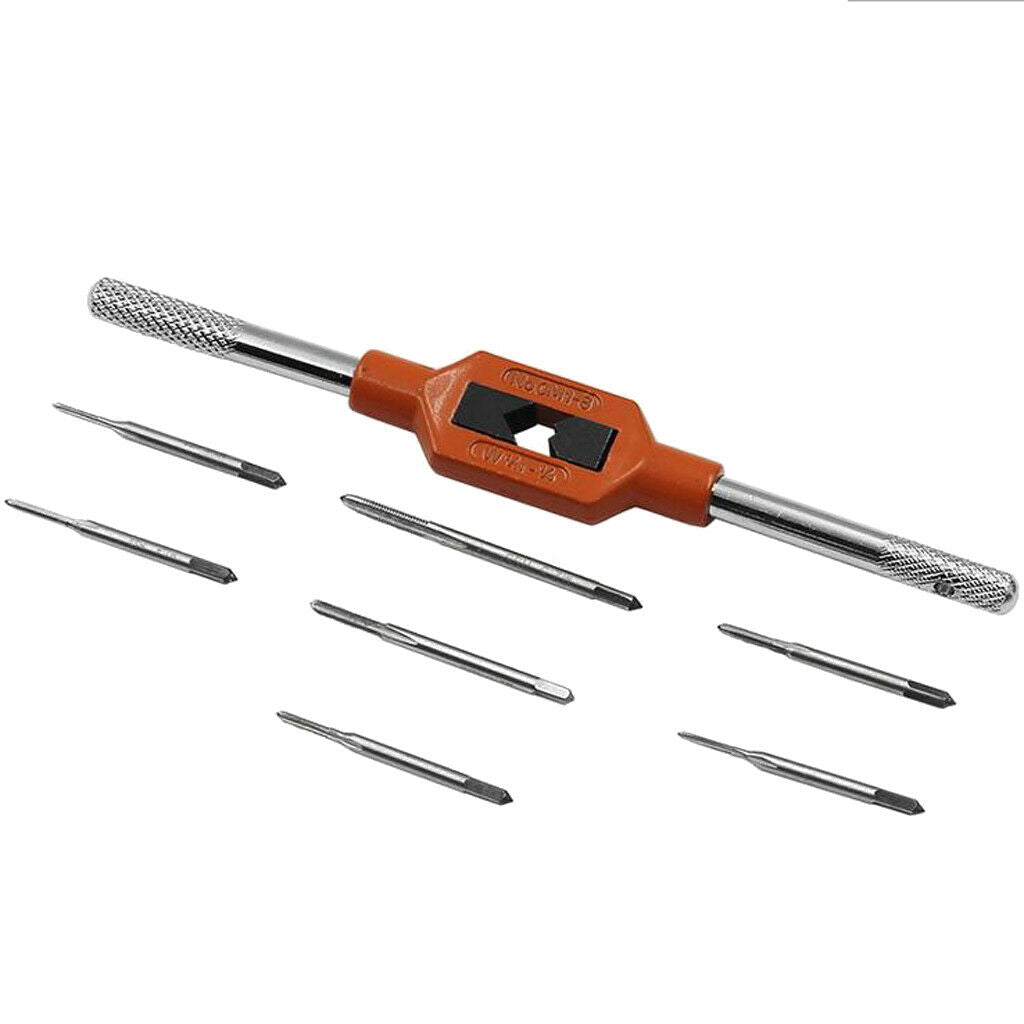 Adjustable M1-M8 Tap Wrench & 7pcs M1.1-M2.5 Hand Screw Tap Screw Drill Bit
