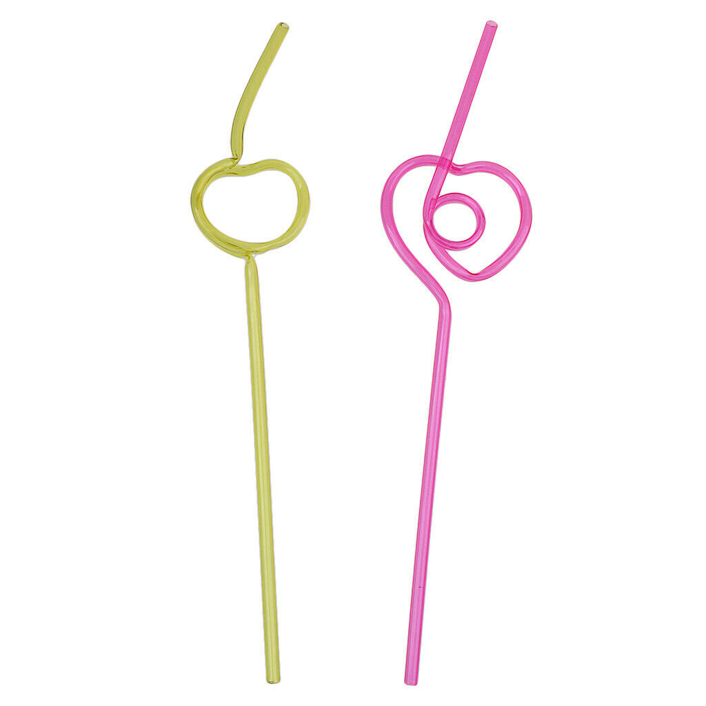 10pcs Fun Curly Drinking Straws Wiggle  Kids Birthday Party Decor