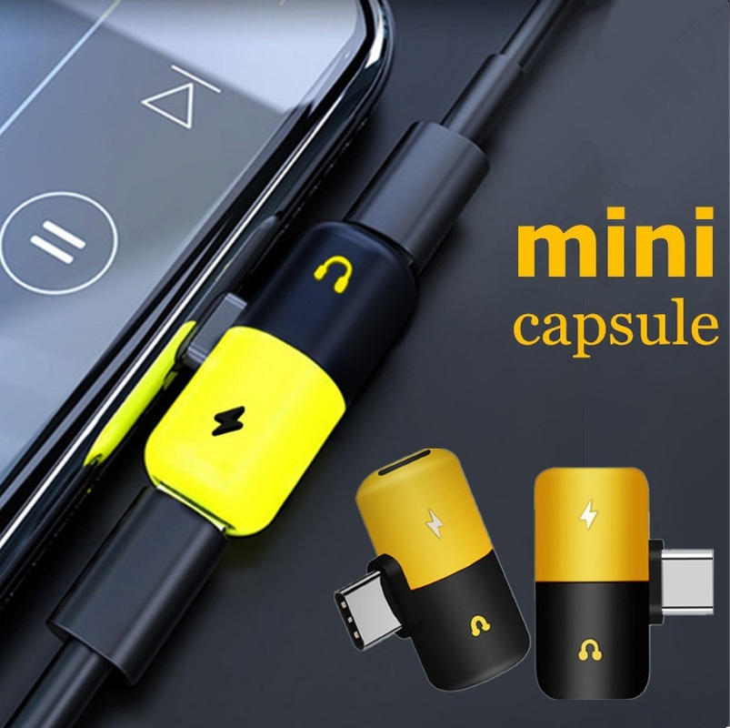 Type C to 3.5 mm and Charger 2in-1 Headphone AUX Audio Jack USB-C Cable Adapte