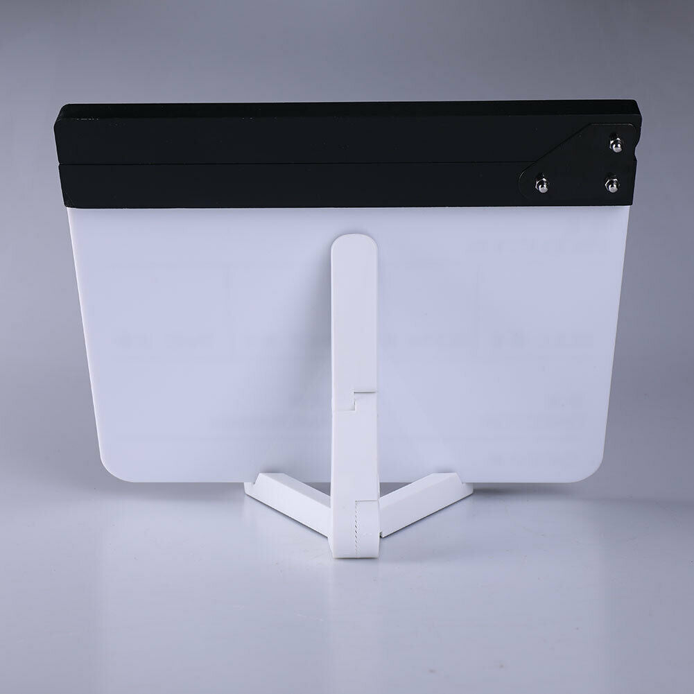 Movie Clap Board Film Slate Clapper 11.8x9.84" Board with Eraser+Pen Black White