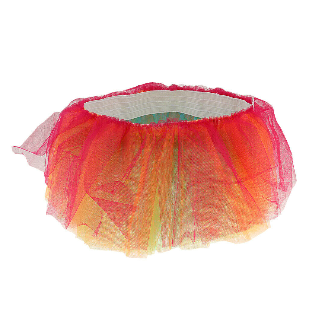 Rainbow LED Light Up Tutu Skirt Petticoat Glow in Dark Night Party Costume