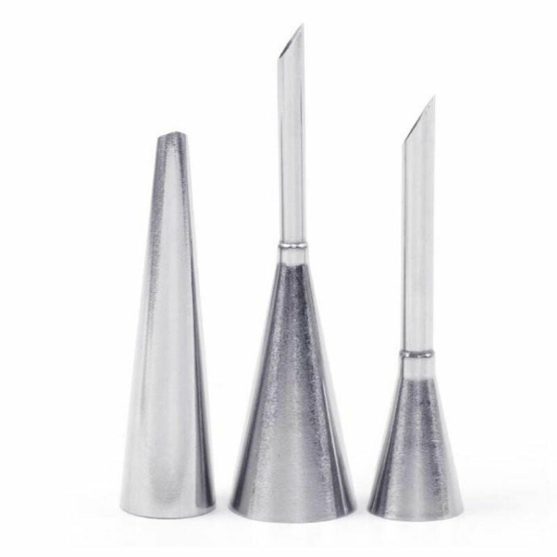 3pcs/set Piping Bag Nozzles Set Stainless Steel Cupcake Cake Decorating T.l8