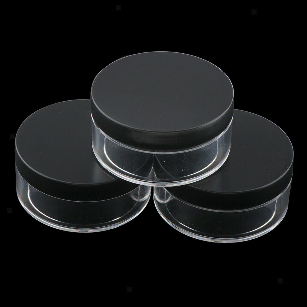 6x 50g Plastic Empty Loose Powder Container Powder Puff Case Cosmetic Box