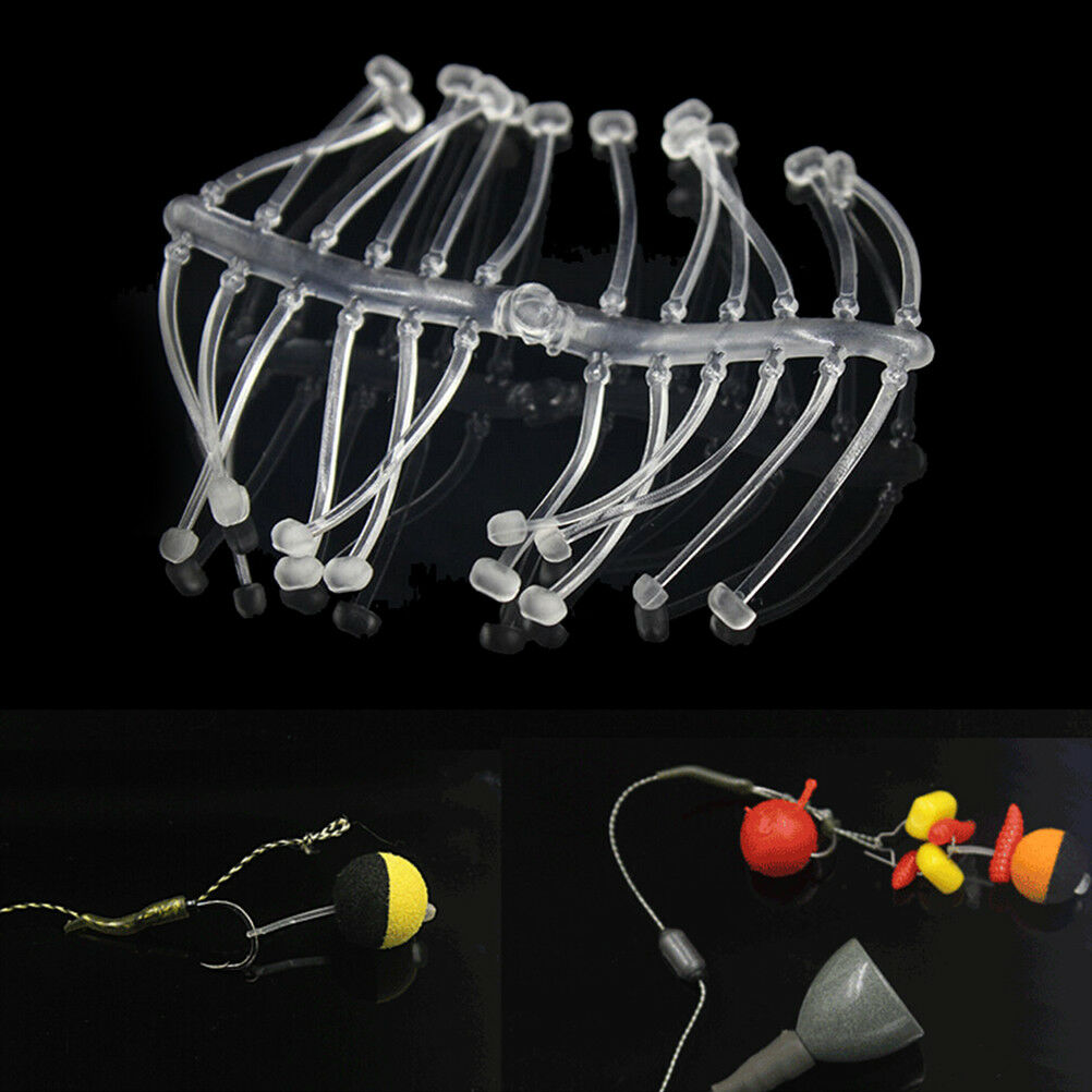 240pcs Clear Hair Rig Fishing Boilie Stops Dumbell Bait Rig Carp Stops  BDAU