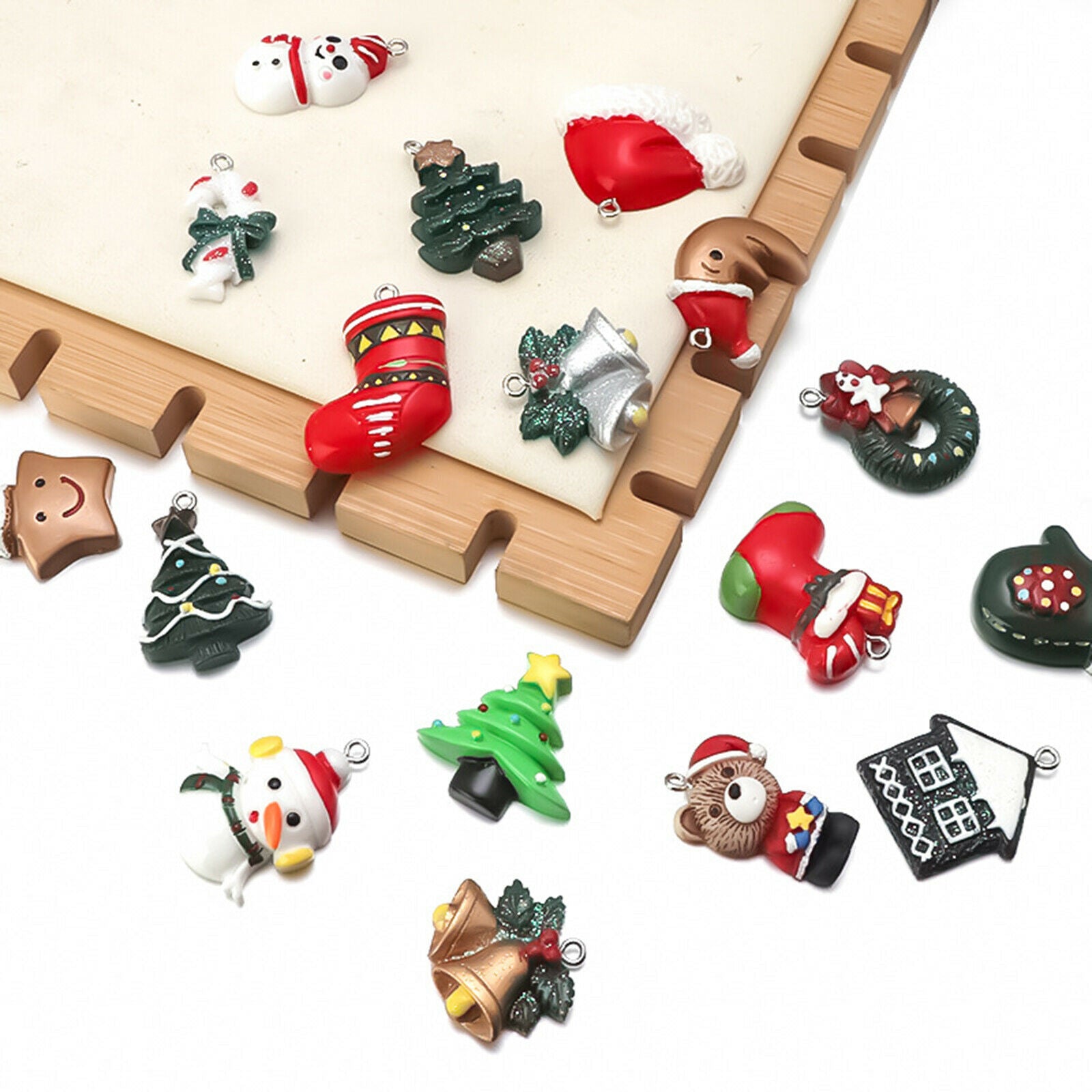 20x Charms Christmas Pendants for Necklace Bracelets Jewelry Making Crafting