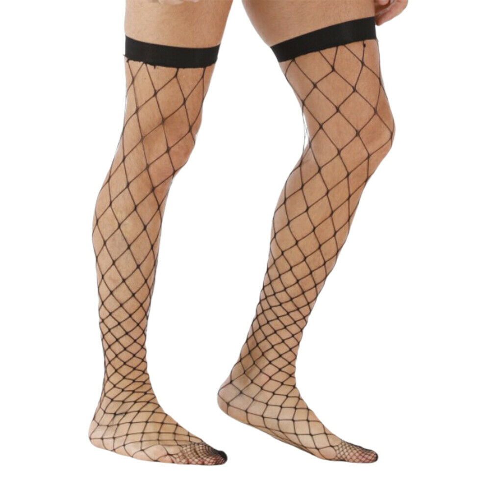 2 Pairs Set Mens Sexy Lace Sequins Stockings Pantyhose Hosiery Tights Socks