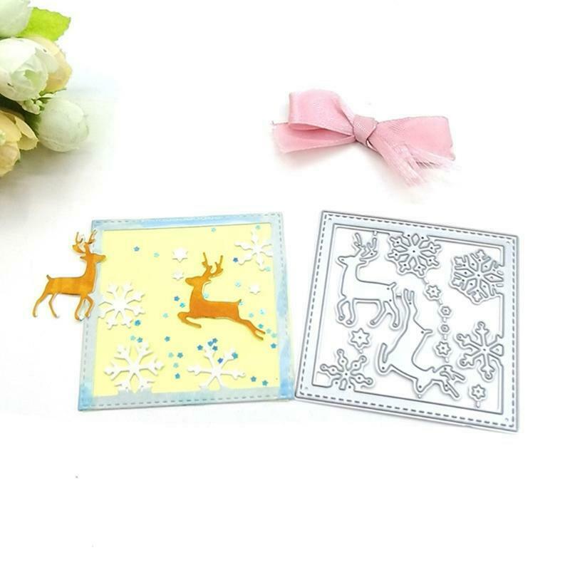 Snowflake Elk Box Carbon Steel Cutting Dies DIY Scrapbooking Photo Album Making