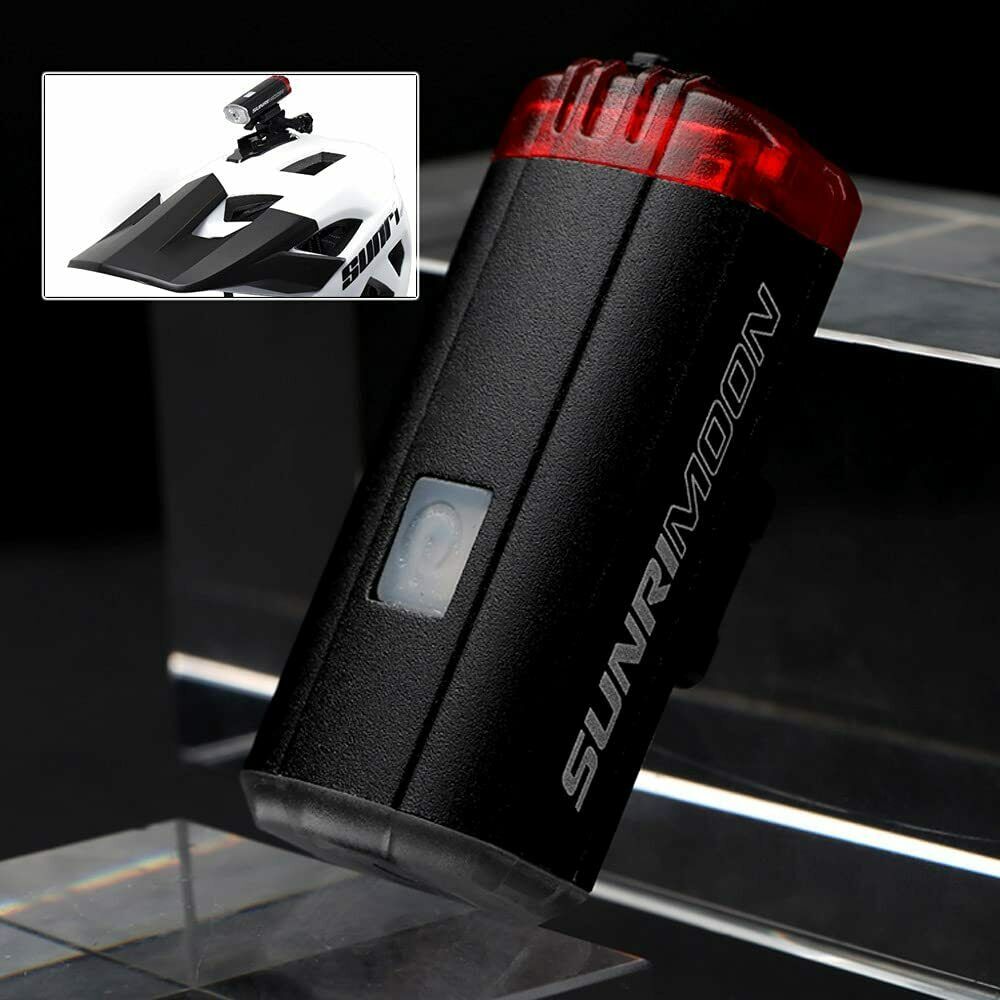 USB Rechargeable Waterproof Bike Headlight Tail Cycling Safety Warning Lamp