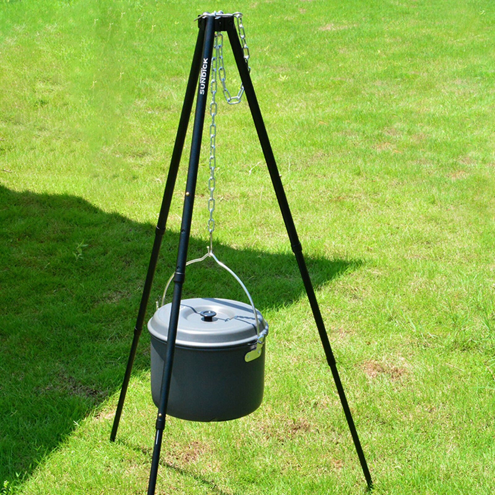 Grill Camping Tripod Outdoor Campfire BBQ Cookware Accessories w/Storage Bag