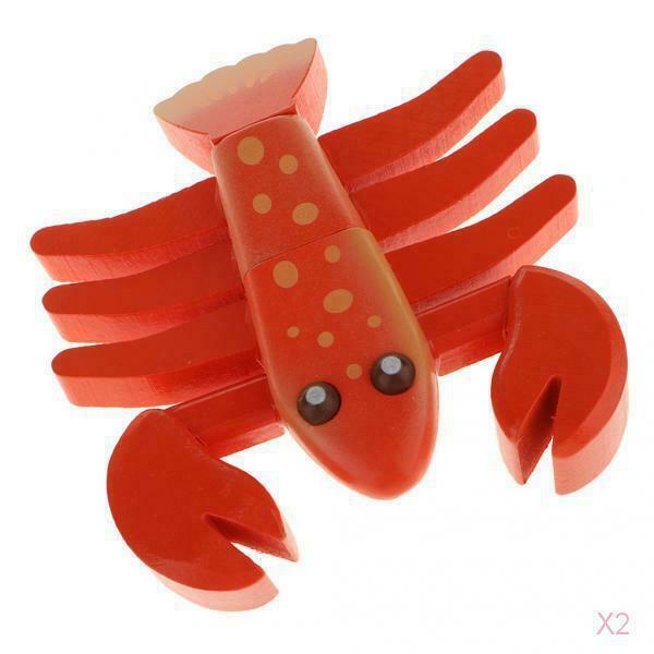 Wooden Magnet Connected Lobster Simulation Games with Food Home Kitchen