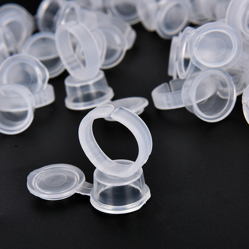50x Pigment Tattoo Ink Cup Ring Holder Permanent Microblading Eyebrow Mak.l8