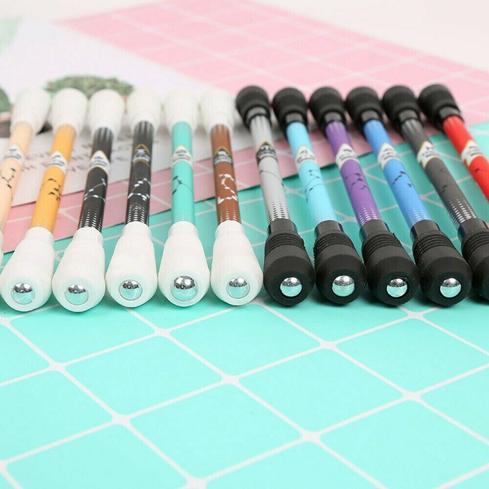 Non Slip Pen Coated Spinning Ballpoint Gaming Rolling Rotating NEW Play Hot
