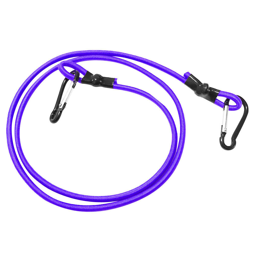 3ft Kayak Canoe Tow Line Lanyard with Carabiner Clips Purple