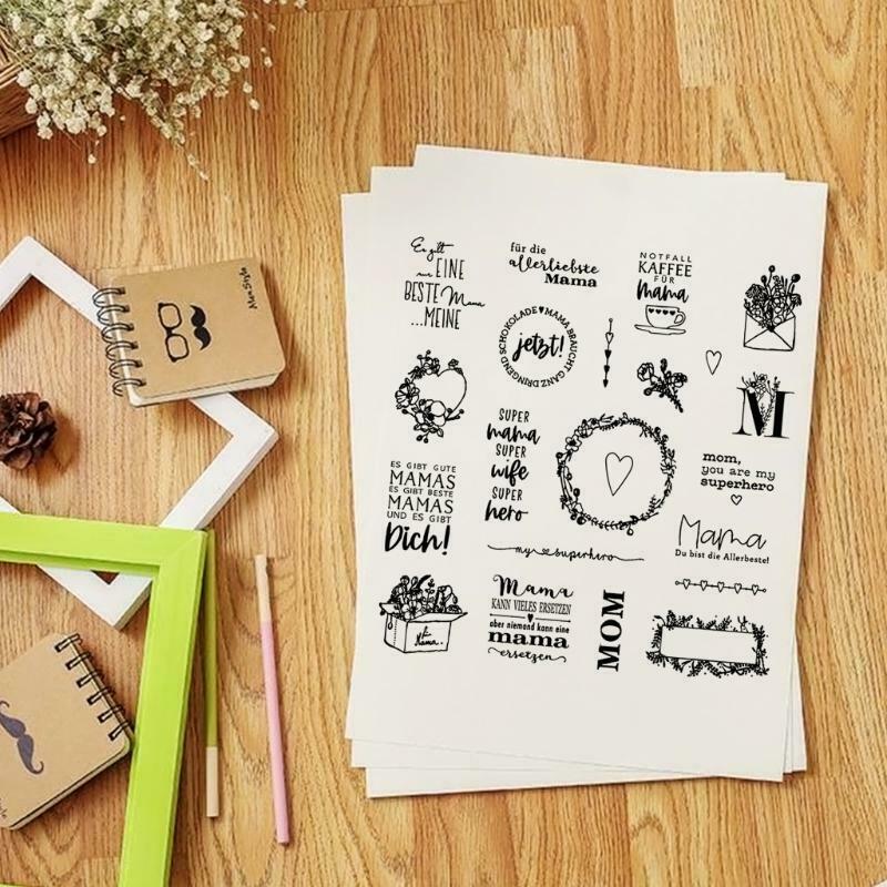 Multi Types Wishes Lettering Clear Stamps Elegant Card Making Stamps for Card