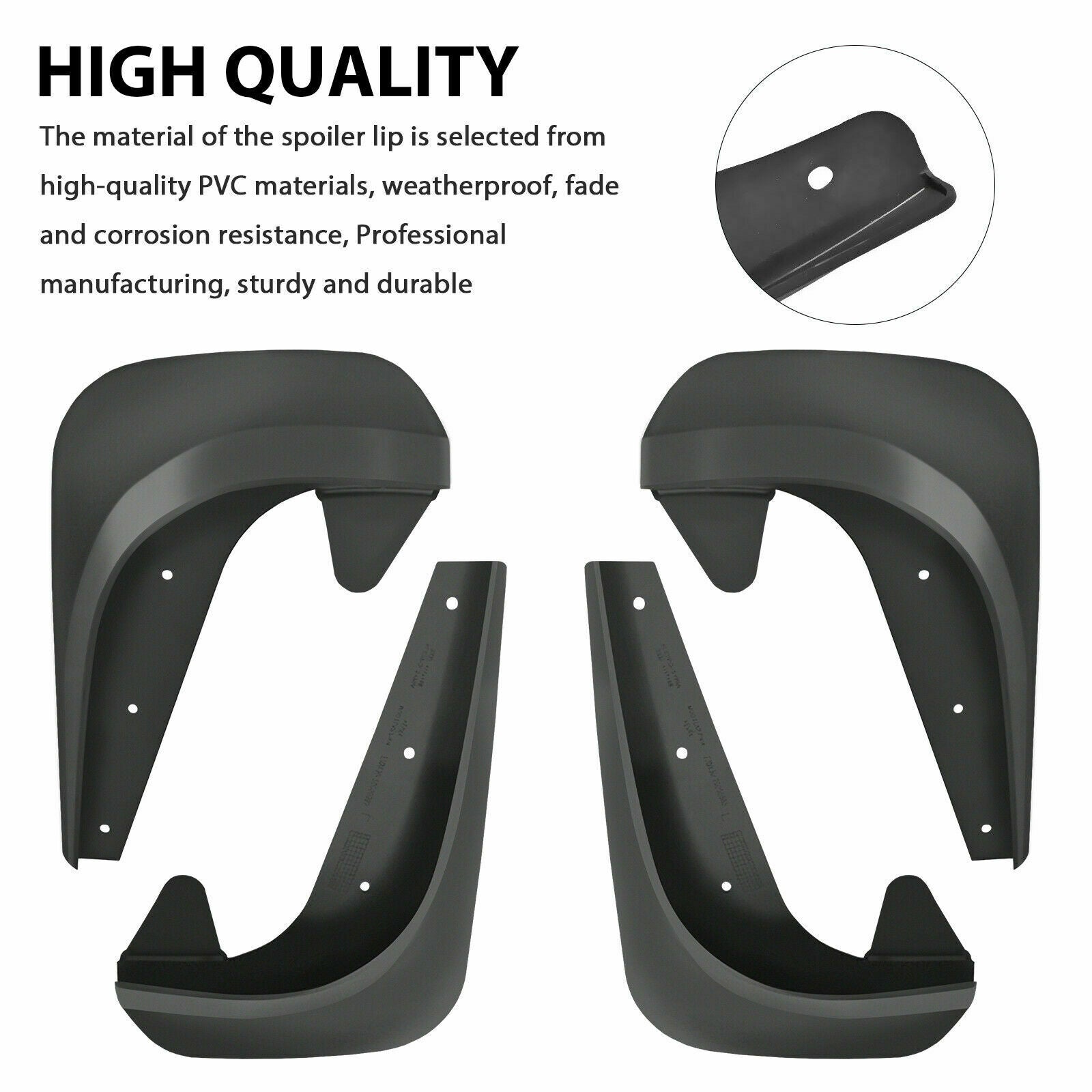 4PCS Car Fender Mud Flaps Mudguards Splash Guards For Pickup Van Truck UNIVERSAL