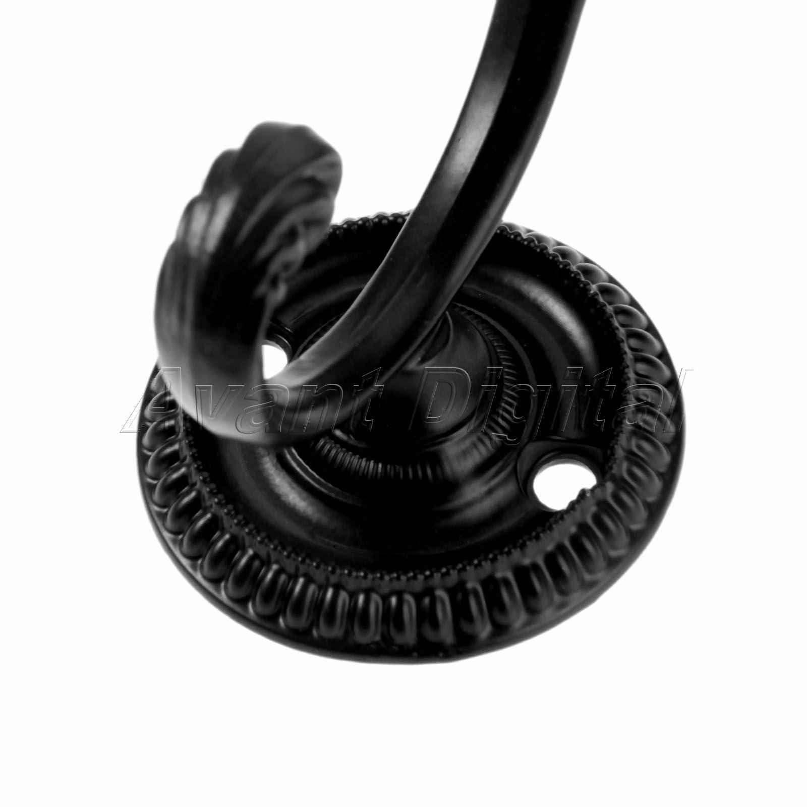 Black Bathroom Holder Organizer Hat Coat Clothes Towel Wall Door Hangers Hooks