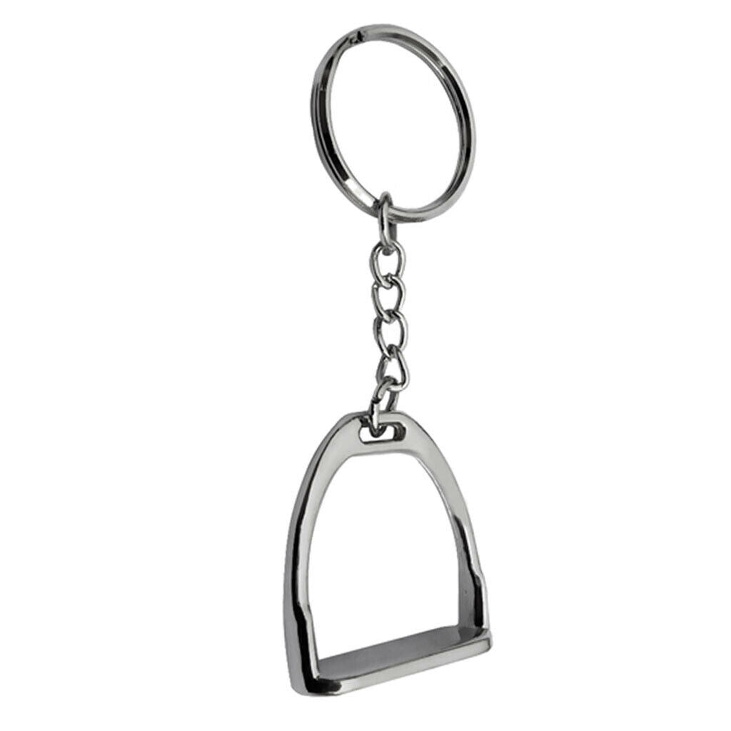 2pcs Horse Stirrup Keyring Keychain Hanging