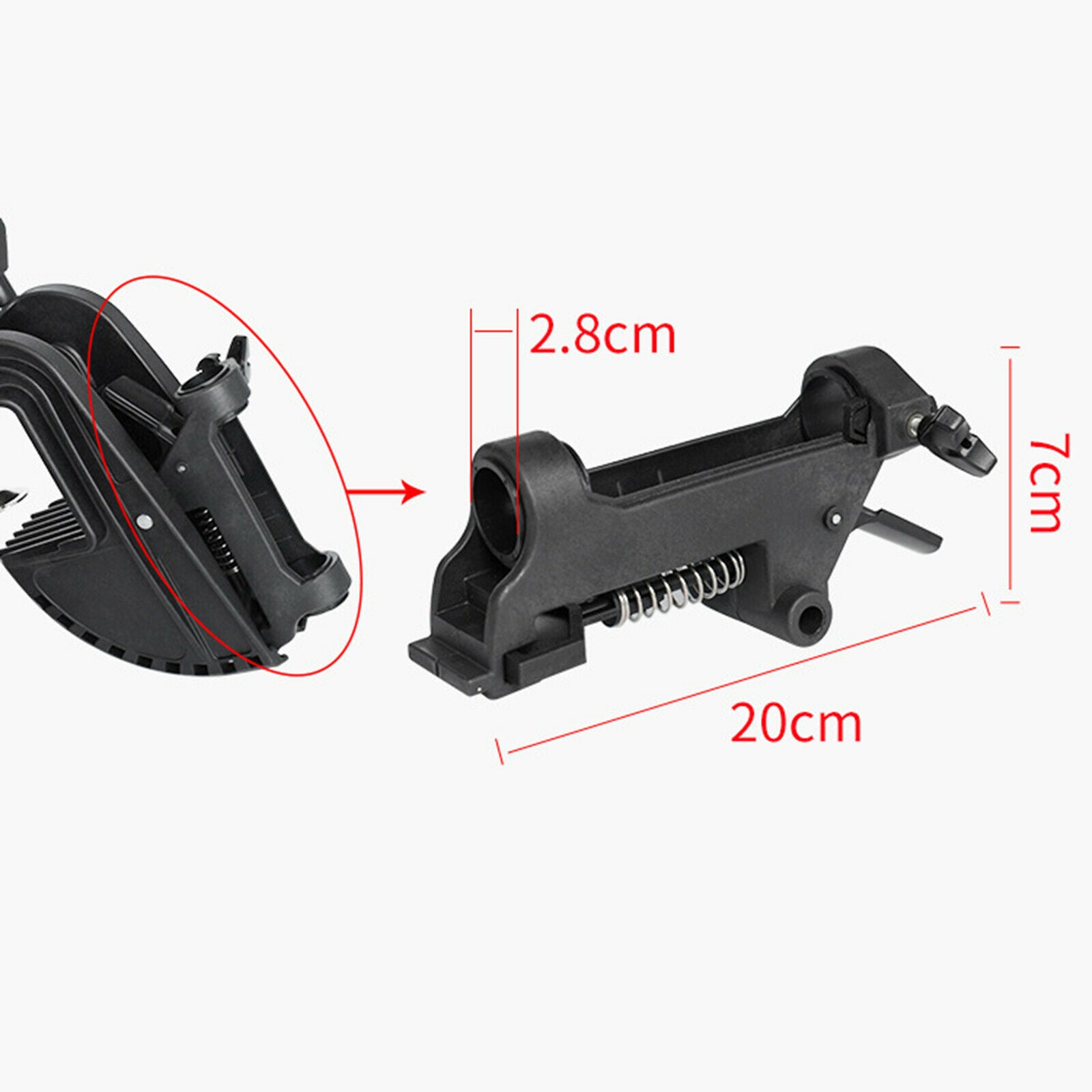 Electric Propeller Holder Bracket Hinge Inflatable Boat Dinghy Plastic Clamp