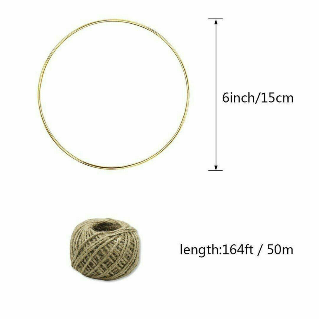 10pcs 2.8*150mm Metal Dream Catcher Dreamcatcher Ring Macrame Craft Hoop Ardent