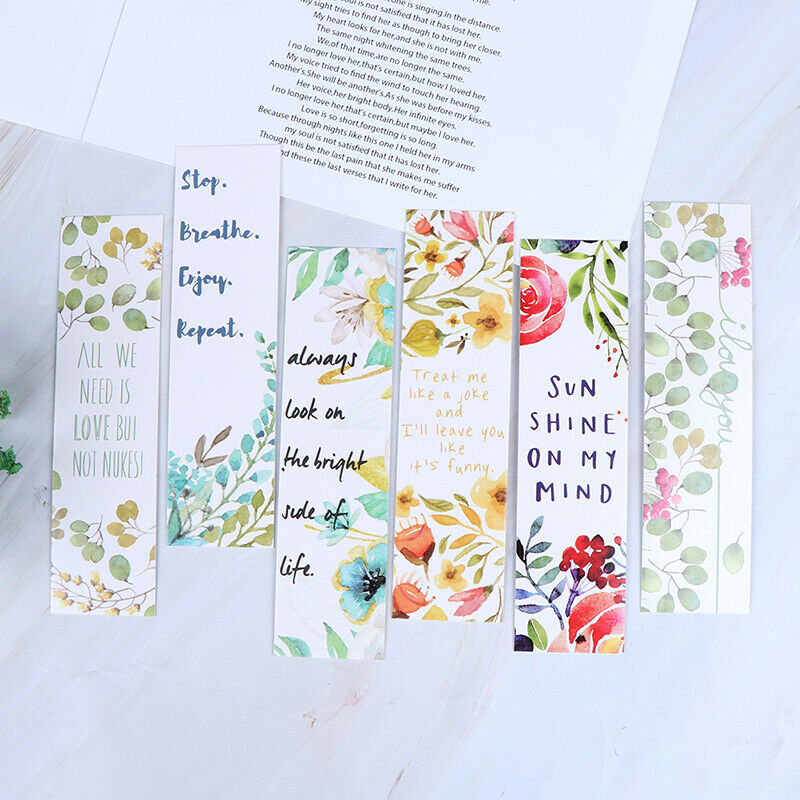 30pcs/set Flowers Bookmarks Message Cards Book Notes Paper Page Holder for  SJ