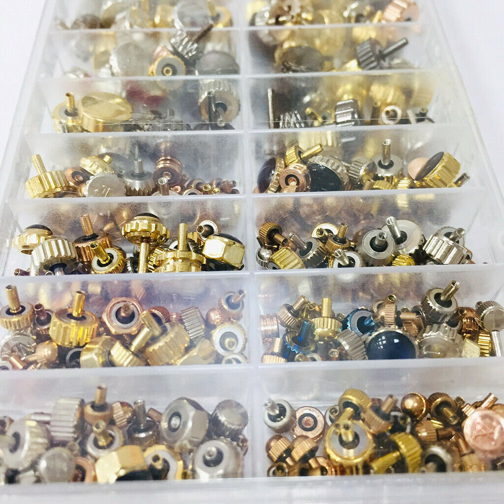 New Assorted 3-7mm Watch Crown Replacement For Wrist Watch Repair Accessory