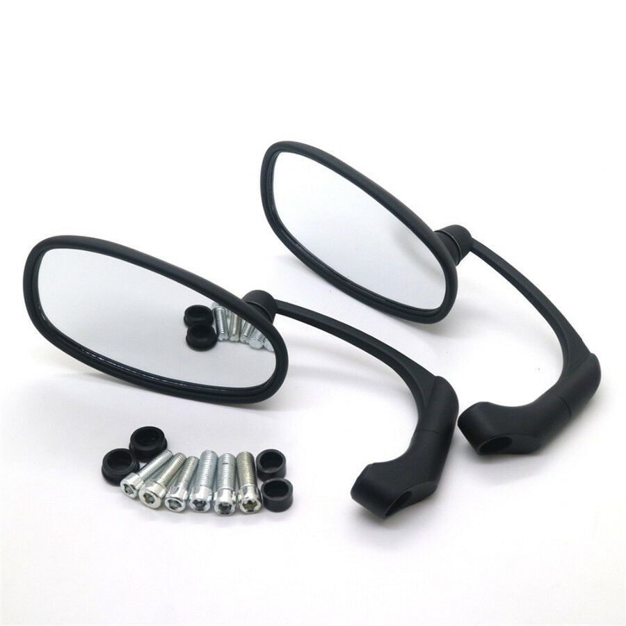 Motorcycle Retro L-bar Round Rearview Side Mirror for GN125 Cafe Racer Custom