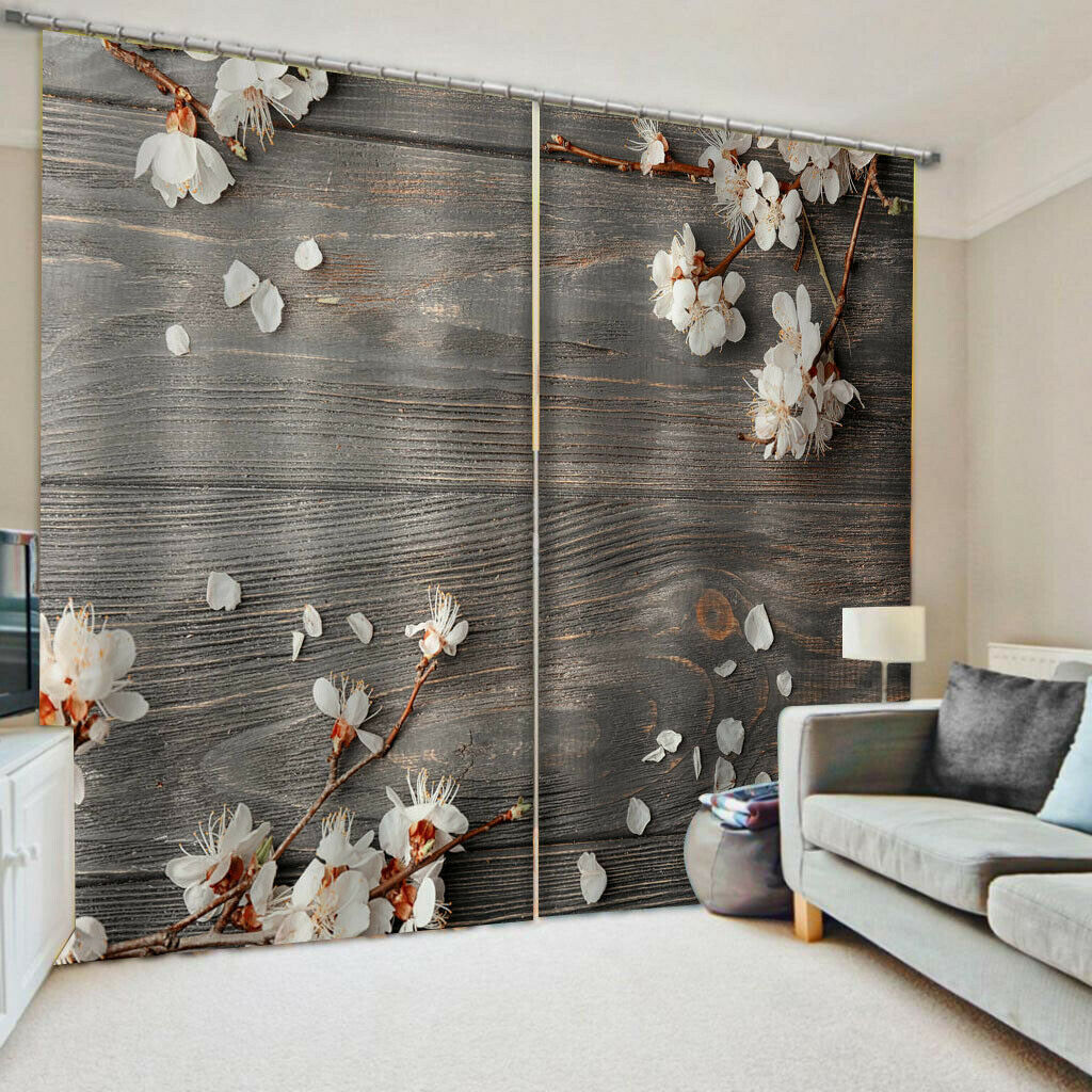 Floral Printing Curtain Panels Blockout Drape Home Balcony Decor 59"x65"