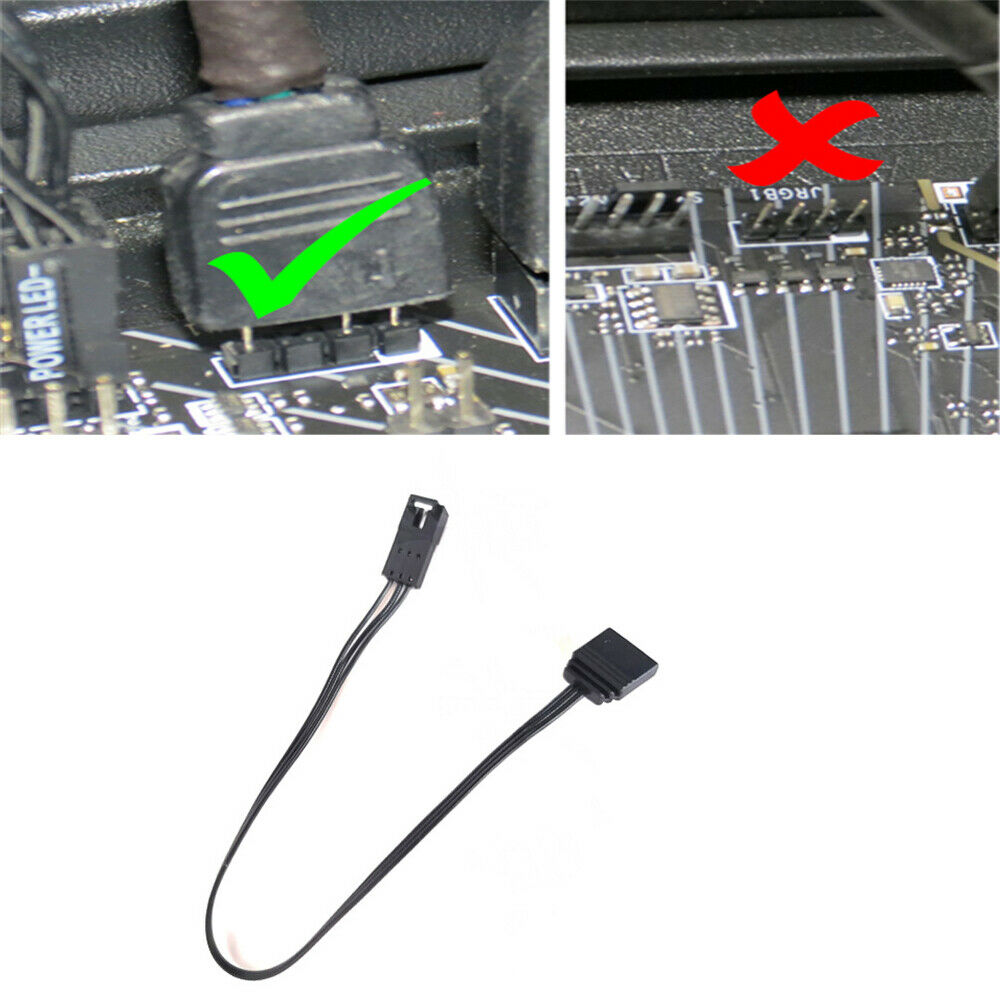 3-Pin 5V For Aura/Mystic Light A-RGB to Corsair RGB Adapter
