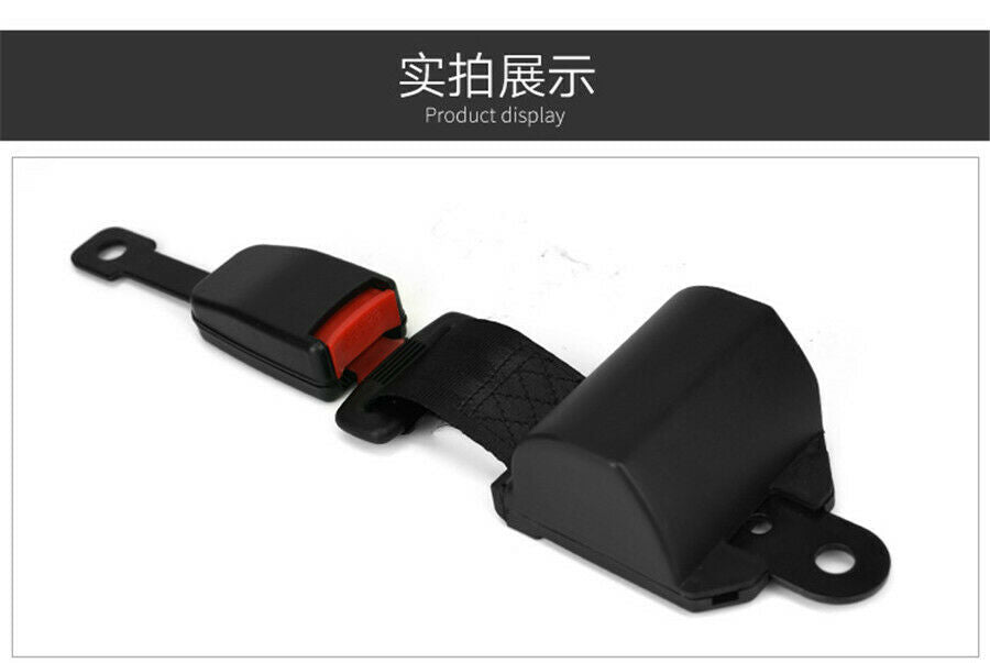 Fully Enclosed 2Point Seat Belt Retractable Car Safety Seatbelt Retractor&Buckle