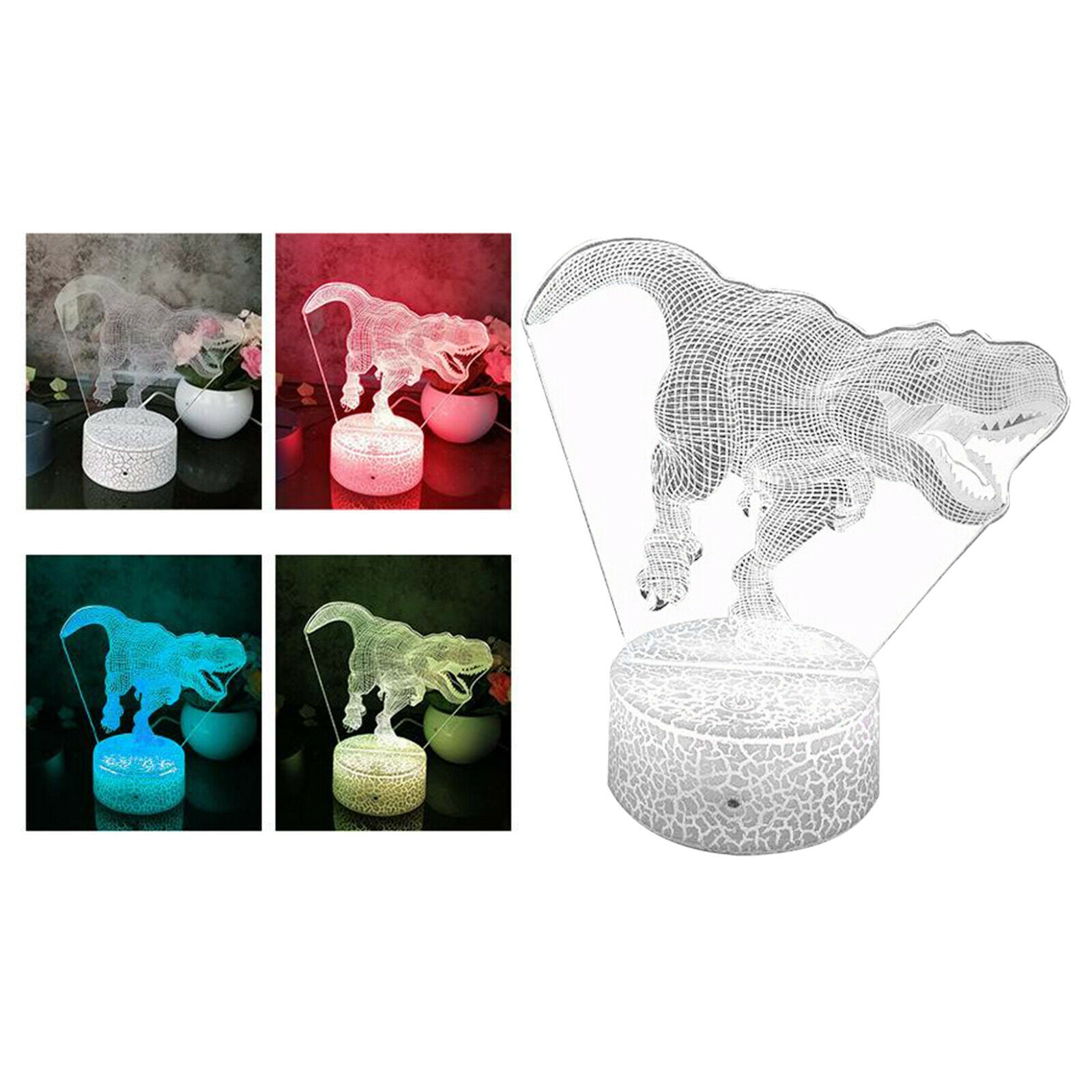 Dinosaur Night Light Kids Nightlight Boy Girls Bedroom Desktop Tabletop