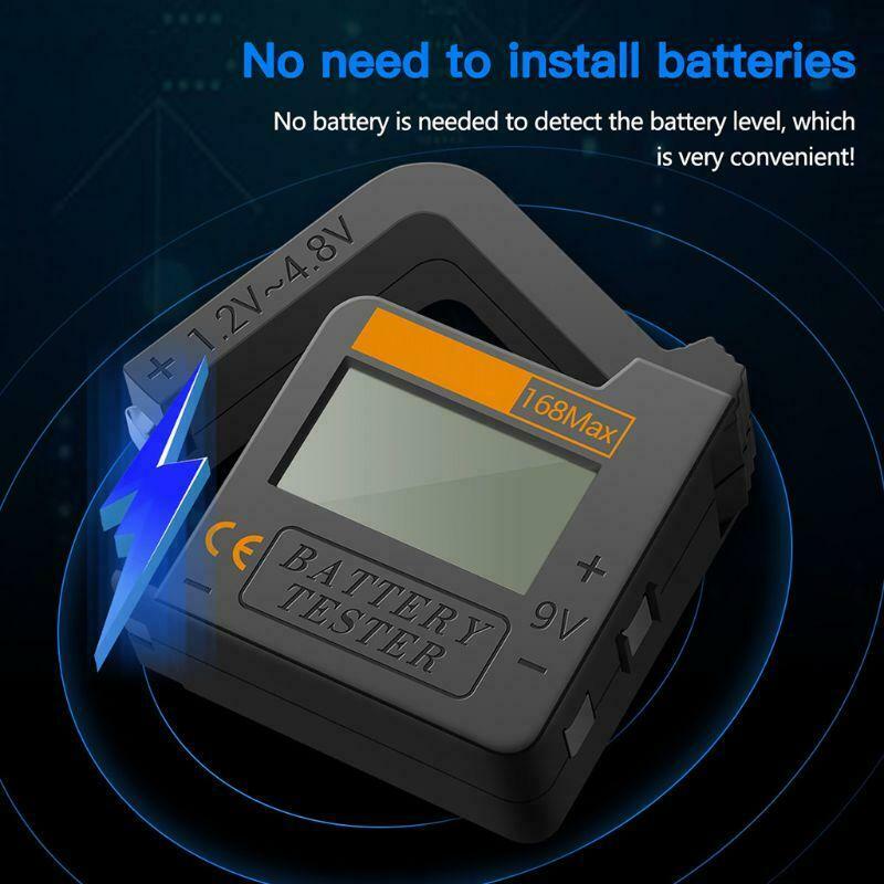 168Max Universal Digital Battery Capacity Tester for Lithium 18650 AA 9V Button